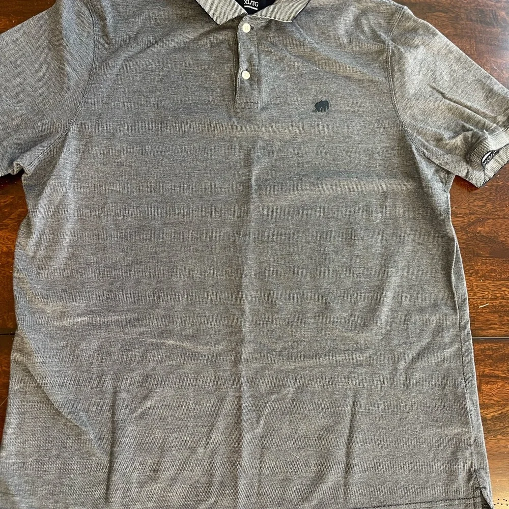 Banana republic navy blue pin point spotted men’s XL polo all cotton EUC‎